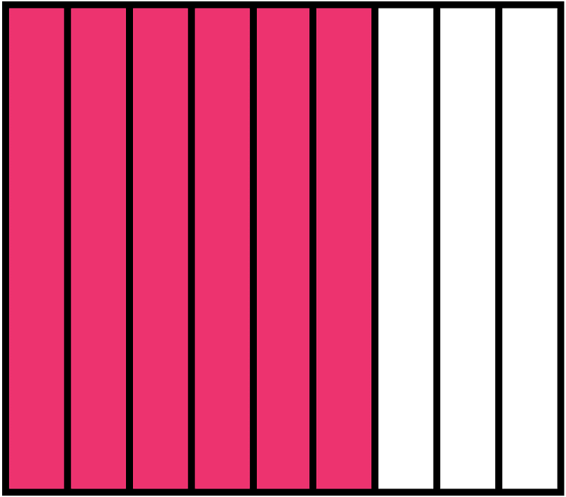 Pink Rectangle Fraction 6:9