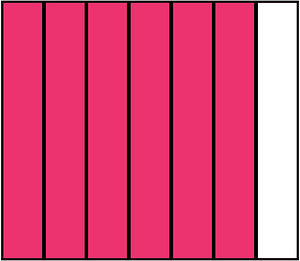 Pink Rectangle Fraction 6:7