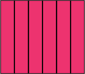 Pink Rectangle Fraction 6:6