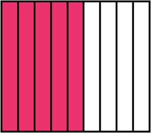 Pink Rectangle Fraction 5:9