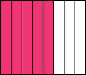Pink Rectangle Fraction 5:8