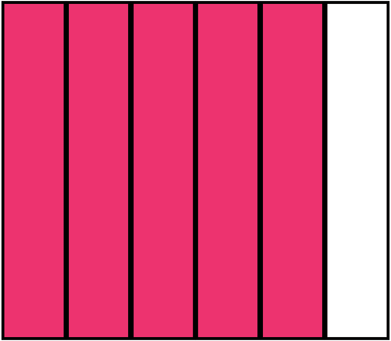 Pink Rectangle Fraction 5:6