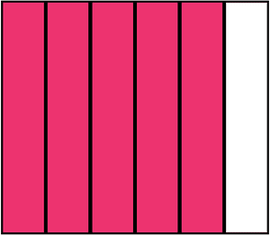Pink Rectangle Fraction 5:6