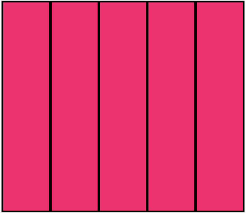 Pink Rectangle Fraction 5:5