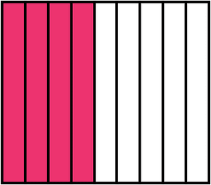 Pink Rectangle Fraction 4:9
