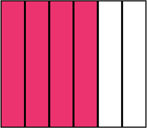 Pink Rectangle Fraction 4:6