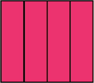 Pink Rectangle Fraction 4:4