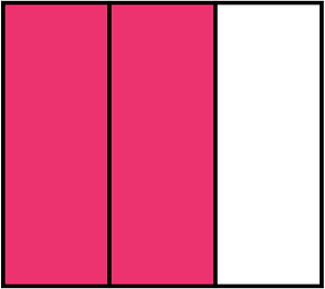 Pink Rectangle Fraction 2:3