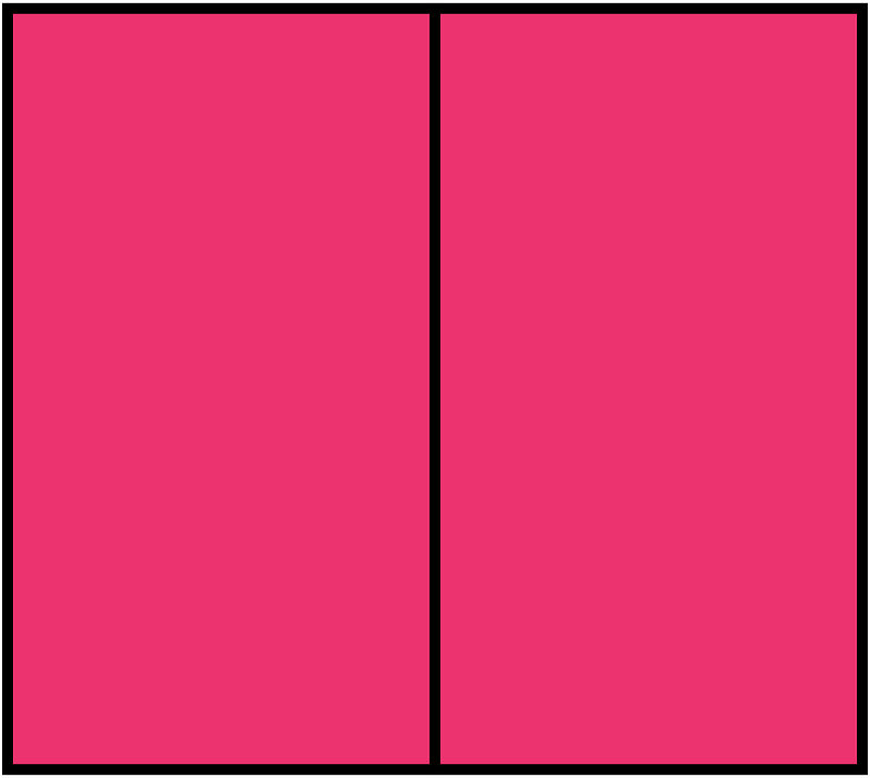 Pink Rectangle Fraction 2:2