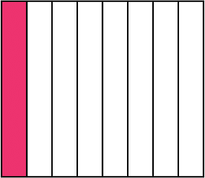 Pink Rectangle Fraction 1:8