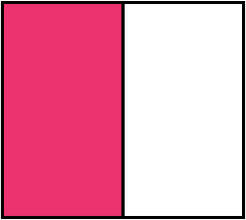 Pink Rectangle Fraction 1:2
