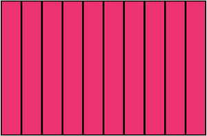 Pink Rectangle Fraction 10:10