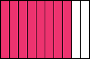 Pink Rectangle Fraction 8:10