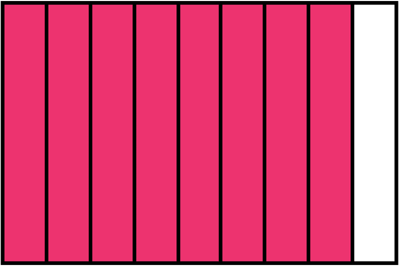 Pink Rectangle Fraction 8:9