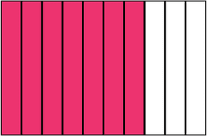 Pink Rectangle Fraction 7:10