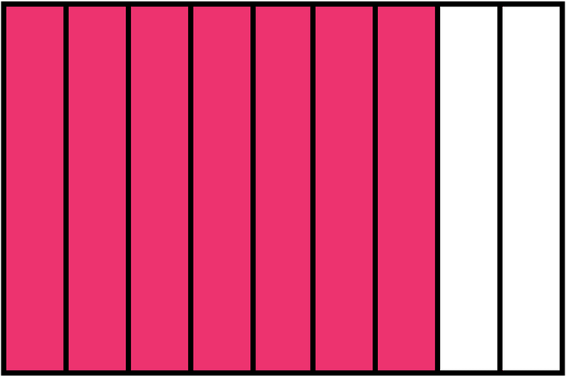 Pink Rectangle Fraction 7:9