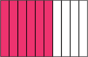 Pink Rectangle Fraction 6:10