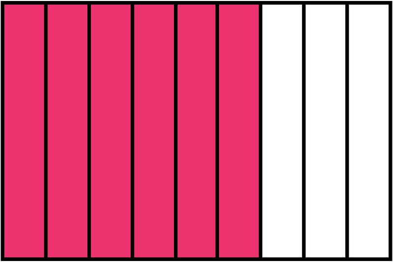 Pink Rectangle Fraction 6:9