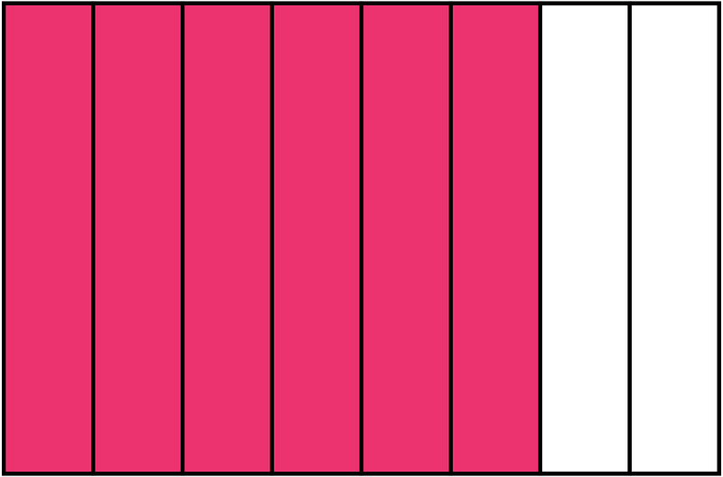 Pink Rectangle Fraction 6:8
