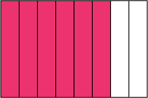 Pink Rectangle Fraction 6:8