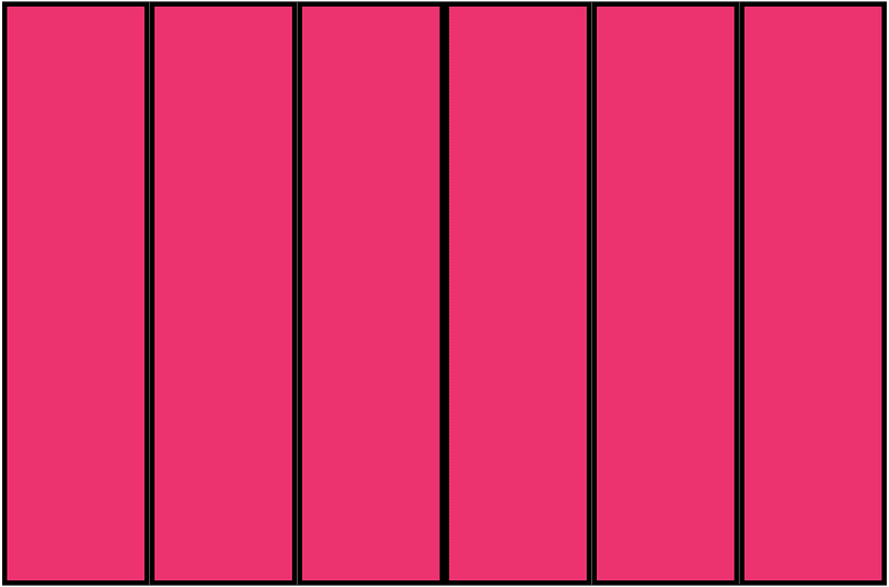 Pink Rectangle Fraction 6:6
