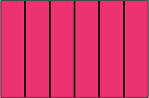Pink Rectangle Fraction 6:6