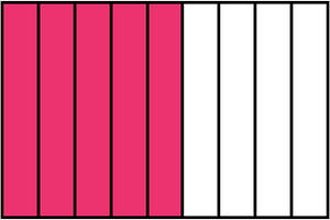 Pink Rectangle Fraction 5:9
