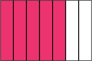 Pink Rectangle Fraction 5:7