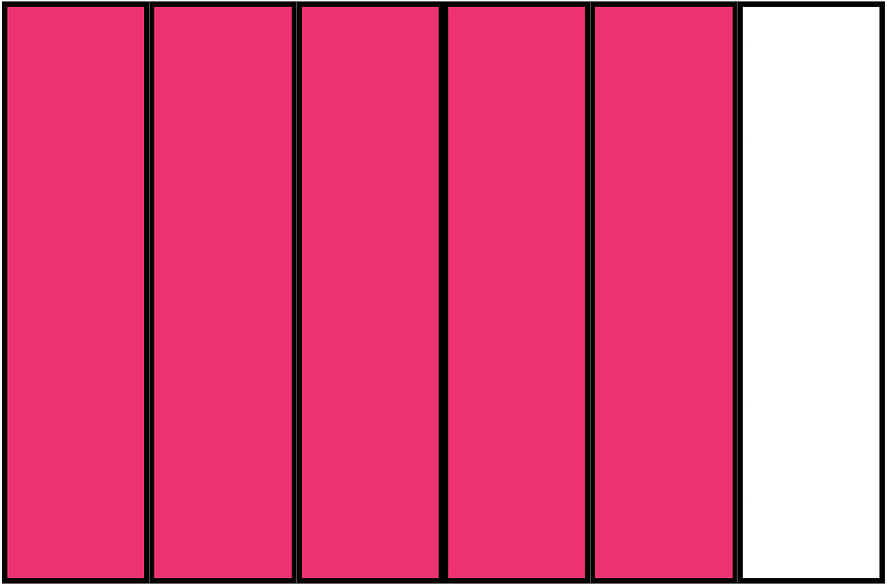 Pink Rectangle Fraction 5:6