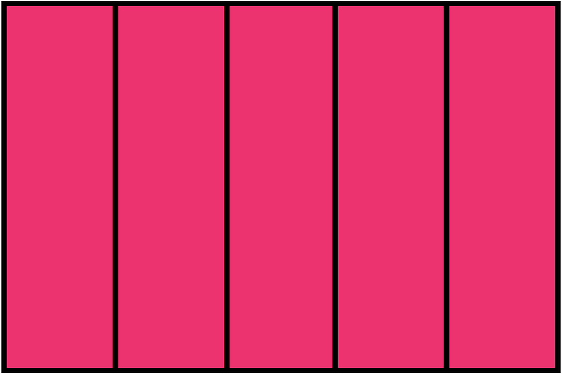 Pink Rectangle Fraction 5:5