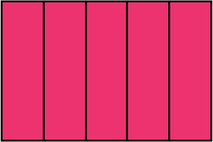 Pink Rectangle Fraction 5:5