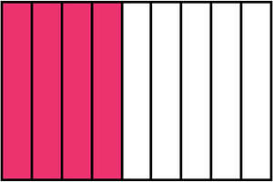 Pink Rectangle Fraction 4:9