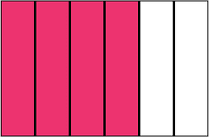 Pink Rectangle Fraction 4:6