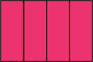 Pink Rectangle Fraction 4:4