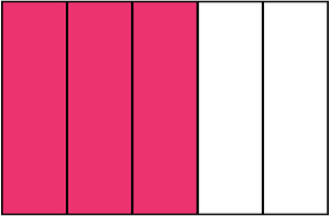 Pink Rectangle Fraction 3:5
