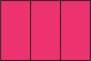 Pink Rectangle Fraction 3:3