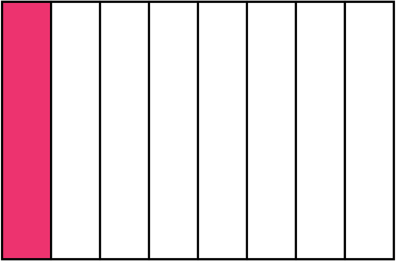 Pink Rectangle Fraction 1:8