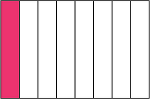Pink Rectangle Fraction 1:8