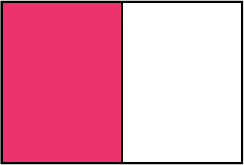 Pink Rectangle Fraction 1:2