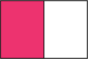 Pink Rectangle Fraction 1:2