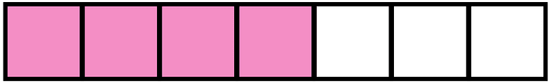 Purple Rectangle Fraction 4:7