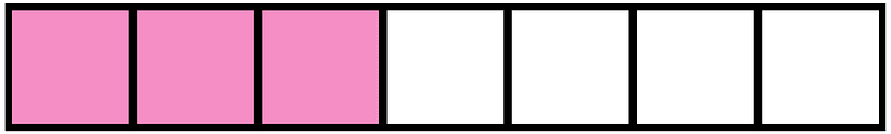 Purple Rectangle Fraction 3:7
