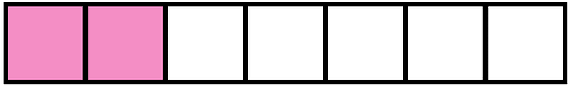 Purple Rectangle Fraction 2:7