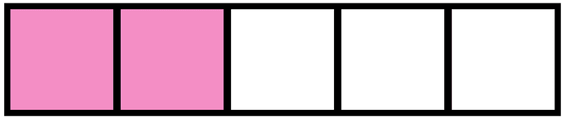 Purple Rectangle Fraction 2:5