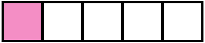 Purple Rectangle Fraction 1:5