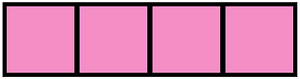 Purple Rectangle Fraction 4:4