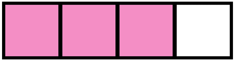 Purple Rectangle Fraction 3:4