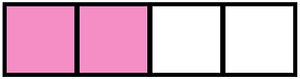 Purple Rectangle Fraction 2:4