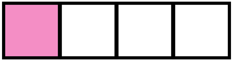 Purple Rectangle Fraction 1:4