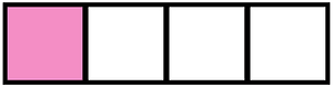 Purple Rectangle Fraction 1:4